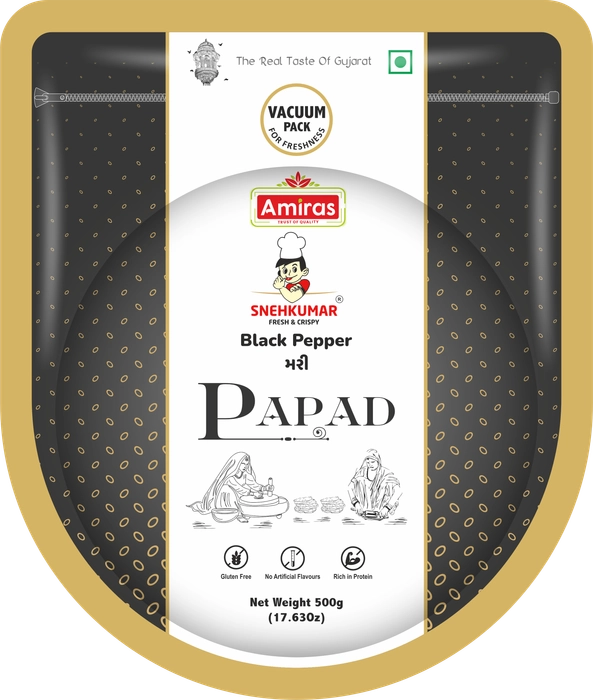 Black Pepper Papad (500 g)