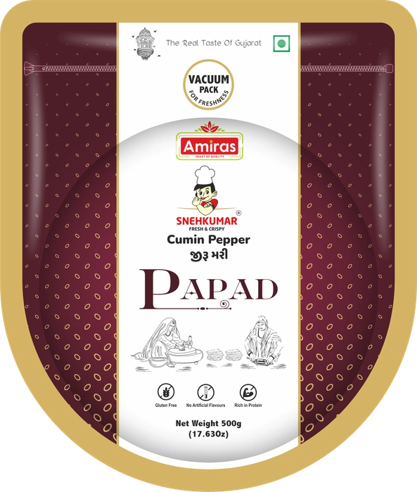 Cumin Pepper Papad (500 g)