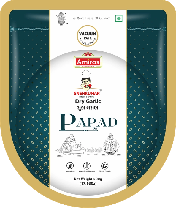 Dry Garlic Papad (500 g)